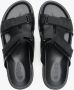 Estro Heren Zwarte Leren Slides met een Flexibele Zool Er00113412 Black Heren - Thumbnail 4