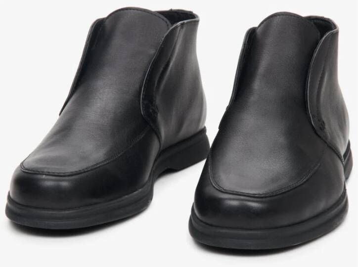 Estro Heren Zwarte Leren Enkellaarzen Er00111827 Black Heren