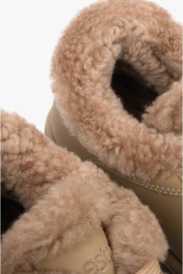 Estro Dames Bruine Lage Sneakers gemaakt van Echt Suède & Leer Er00111931 Brown Dames