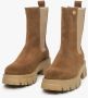 Estro Dames Bruine Chelsea Boots gemaakt van Echt Velours Er00113457 Brown Dames - Thumbnail 3