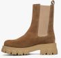 Estro Dames Bruine Chelsea Boots gemaakt van Echt Velours Er00113457 Brown Dames - Thumbnail 4