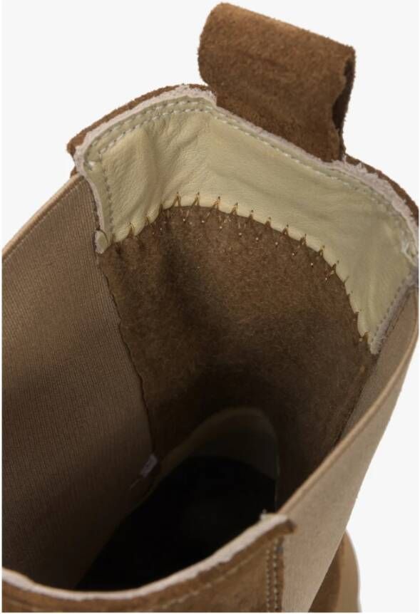 Estro Dames Bruine Chelsea Boots gemaakt van Echt Velours Er00113457 Brown Dames