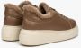 Estro Dames Bruin Leren & Bont Lage Sneakers voor de Winter Er00112116 Brown Dames - Thumbnail 7