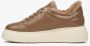 Estro Dames Bruin Leren & Bont Lage Sneakers voor de Winter Er00112116 Brown Dames - Thumbnail 10
