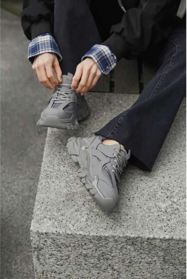Estro Dames Grijze Lage Top Chunky Platform Sneakers ES8 Er00112611 Gray Dames