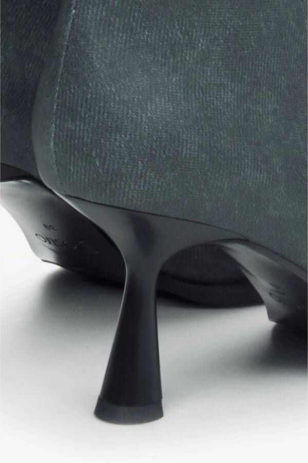 Estro Grijze Kniehoge Stiletto Laarzen Er00113873 Gray Dames
