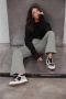Estro Dames Grijze & Zwarte High-Top Sneakers gemaakt van Leer en Suède Er00114288 Gray Dames - Thumbnail 2