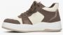 Estro Dames Bruin & Beige High-Top Sneakers gemaakt van Leer Er00114289 Multicolor Dames - Thumbnail 3