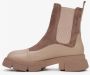 Estro Dames Beige Suède & Leren Enkellaarzen Er00111966 Multicolor Dames - Thumbnail 3