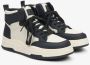 Estro Dames Beige & Zwart Leren High-Top Sneakers Er00114291 Multicolor Dames - Thumbnail 2