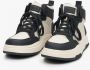 Estro Dames Beige & Zwart Leren High-Top Sneakers Er00114291 Multicolor Dames - Thumbnail 3