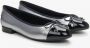 Estro Dames Zilver & Zwart Leren Ballet Flats met Metallic Glans Er00114174 Multicolor Dames - Thumbnail 3