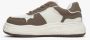 Estro Dames Bruin & Wit Laag-Top Sneakers gemaakt van Echt Leer Er00113591 Multicolor Dames - Thumbnail 3