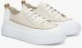 Estro Dames Beige & Witte Lage Top Leren Sneakers Er00113363 Multicolor Dames - Thumbnail 2