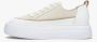Estro Dames Beige & Witte Lage Top Leren Sneakers Er00113363 Multicolor Dames - Thumbnail 3