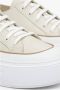 Estro Dames Beige & Witte Lage Top Leren Sneakers Er00113363 Multicolor Dames - Thumbnail 6