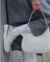 Estro Dames Wit & Lichtblauw Suède & Leren Sneakers Er00113300 Multicolor Dames - Thumbnail 3