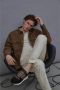Estro Heren Zwart & Bruin Velours Sneakers met Elastische Zool Er00114572 Multicolor Heren - Thumbnail 2