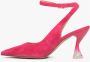 Estro Roze Velours Slingback Pumps met Trechterhak Er00113218 Pink Dames - Thumbnail 3