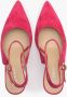 Estro Roze Velours Slingback Pumps met Trechterhak Er00113218 Pink Dames - Thumbnail 4