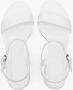 Estro Dames Blokhak Witte Sandalen gemaakt van Echt Leer Er00112424 White Dames - Thumbnail 4