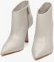 Estro Dames Lichtgrijze Leren Enkellaarzen met Trechterhak Er00113737 Gray Dames - Thumbnail 3