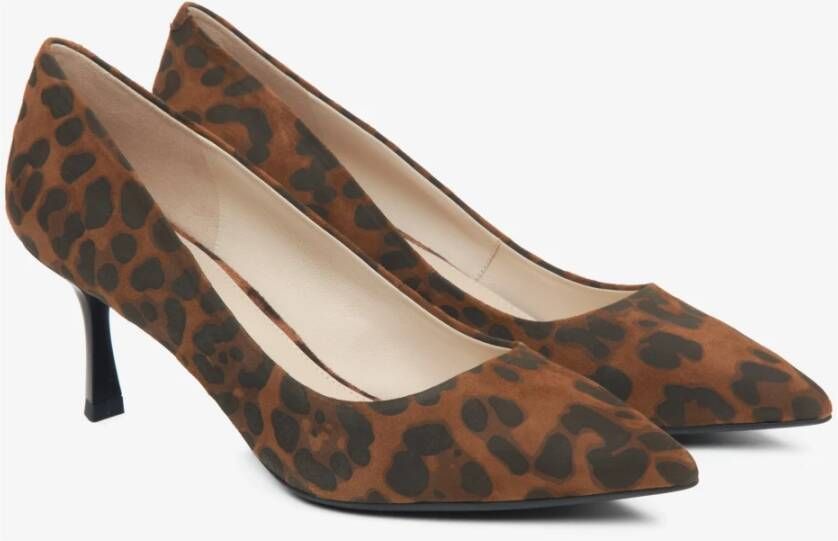 Estro Velours luipaardprint pumps voor dames met puntige neus Er00115969 Multicolor Dames