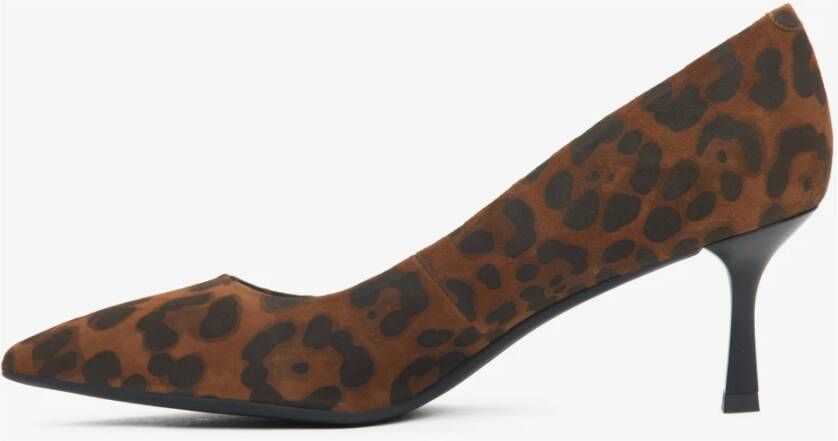Estro Velours luipaardprint pumps voor dames met puntige neus Er00115969 Multicolor Dames