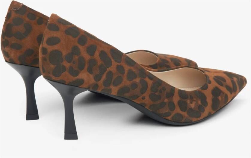 Estro Velours luipaardprint pumps voor dames met puntige neus Er00115969 Multicolor Dames