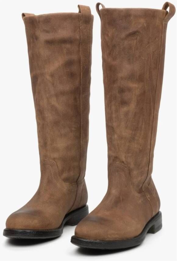 Estro Dames Bruine Vintage Laarzen gemaakt van Echt Italiaans Velours Er00113597 Brown Dames