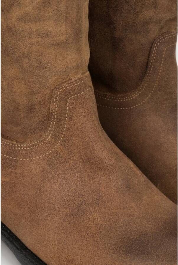 Estro Dames Bruine Vintage Laarzen gemaakt van Echt Italiaans Velours Er00113597 Brown Dames