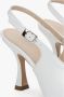 Estro Witte slingback pumps voor dames gemaakt van echt Italiaans patentleer - Thumbnail 2