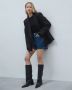 Estro Zwarte Dames Brede Schacht Laarzen gemaakt van Echt Leer Er00113579 Black Dames - Thumbnail 2