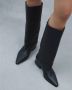 Estro Zwarte Dames Brede Schacht Laarzen gemaakt van Echt Leer Er00113579 Black Dames - Thumbnail 11