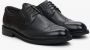 Estro Zwarte leren brogues met decoratieve perforatie Black Heren - Thumbnail 3