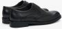 Estro Zwarte leren brogues met decoratieve perforatie Black Heren - Thumbnail 4