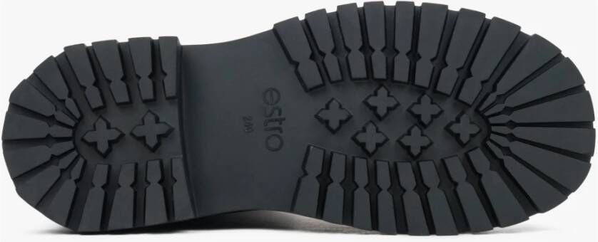 Estro Zwarte leren Chelsea boots met lage schacht