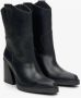 Estro Dames Lage Zwarte Cowboy Laarzen Gemaakt van Echt Leer Er00114354 Black Dames - Thumbnail 2