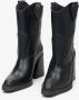 Estro Dames Lage Zwarte Cowboy Laarzen Gemaakt van Echt Leer Er00114354 Black Dames - Thumbnail 3