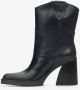 Estro Dames Lage Zwarte Cowboy Laarzen Gemaakt van Echt Leer Er00114354 Black Dames - Thumbnail 4