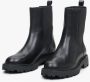 Estro Zwarte leren enkellaarsjes voor dames met decoratieve perforaties Black Dames - Thumbnail 3