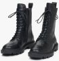 Estro Zwarte leren enkellaarsjes voor dames met decoratieve vetersluiting Black Dames - Thumbnail 3