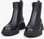 Estro Dames Zwarte Leren Enkellaarzen Geïsoleerd met Bont Er00114926 Black Dames - Thumbnail 3