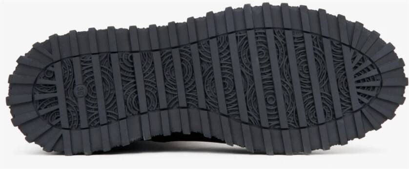 Estro Dames Zwarte Leren Enkellaarzen Geïsoleerd met Bont Er00114926 Black Dames