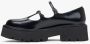 Estro Zwarte leren Mary Jane Brogues voor vrouwen met decoratieve gespen Black Dames - Thumbnail 3