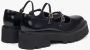 Estro Zwarte leren Mary Jane Brogues voor vrouwen met decoratieve gespen Black Dames - Thumbnail 5