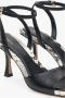 Estro Zwarte leren sandalen met hak - Thumbnail 2
