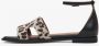 Estro Dames Zwarte Leren Sandalen met Luipaardprint Multicolor Dames - Thumbnail 2