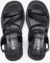 Estro Zwarte Leren Sleehak Sandalen Verhoog Stijl Black Dames - Thumbnail 4