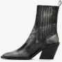Estro Zwarte Leren Vintage Cowboy Laarzen voor Vrouwen met Zilveren Details Black Dames - Thumbnail 4